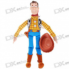 Woody Action Figure Doll Toy with Hard Plastic Head and Hat