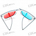 Foldable Plastic Frame Resin Lens Blue + Red 3D Anaglyphic Glasses