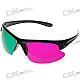 Plastic Frame Resin Lens Green + Magenta Red 3D Anaglyphic Glasses