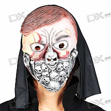Halloween Scary Devil Mask with Skeletons in the Mouth