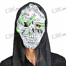 Halloween Scary Devil Mask with Green Snakes on the Face