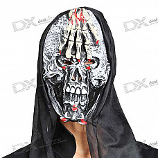 Halloween Scary Devil Mask with Skeleton Hand