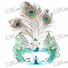 Peacock Feather Crown Eye Mask (Color Assorted)