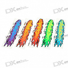 Stylish Fiery Clouds Sticker - Big (Color Assorted / Pair)