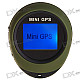 USB Rechargeable 1.4" LCD 65-Channel Mini GPS Receiver with Carabiner (WAAS/EGNOS)