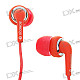 Stylish Noise Isolation In-Ear Stereo Earphone - Red (3.5mm Jack/1.4M-Cable)