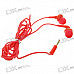 Stylish Noise Isolation In-Ear Stereo Earphone - Red (3.5mm Jack/1.4M-Cable)