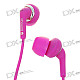 Stylish Noise Isolation In-Ear Stereo Earphone - Purple Red (3.5mm Jack/1.4M-Cable)