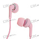 Stylish Noise Isolation In-Ear Stereo Earphone - Pink (3.5mm Jack/1.4M-Cable)