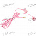 Stylish Noise Isolation In-Ear Stereo Earphone - Pink (3.5mm Jack/1.4M-Cable)