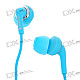 Stylish Noise Isolation In-Ear Stereo Earphone - Blue (3.5mm Jack/1.4M-Cable)