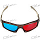 Re-useable Plastic Frame Resin Lens Anaglyphic Blue + Red 3D Glasses