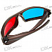 Re-useable Plastic Frame Resin Lens Anaglyphic Blue + Red 3D Glasses