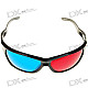 Re-useable Plastic Frame Resin Lens Anaglyphic Blue + Red 3D Glasses