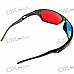 Re-useable Plastic Frame Resin Lens Anaglyphic Blue + Red 3D Glasses