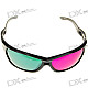 Re-useable Plastic Frame Resin Lens Anaglyphic Green + Magenta 3D Glasses