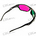 Re-useable Plastic Frame Resin Lens Anaglyphic Green + Magenta 3D Glasses