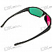 Re-useable Plastic Frame Resin Lens Anaglyphic Magenta + Green 3D Glasses