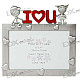 ILU Love Themed Metal Photo Frame - Silver Gray (4*6")