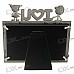 ILU Love Themed Metal Photo Frame - Silver Gray (4*6")