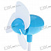 USB Powered Adjustable Wind Speed 3 Blade Cooling Fan (Blue + White)