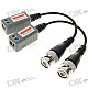 CCTV via CAT-5 Twisted Pair Video Balun Transceivers with Extension Cable (Pair)