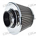 Universal Super Power Flow Stainless Steel Air Filter for Car (Silver)