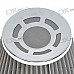 Universal Super Power Flow Stainless Steel Air Filter for Car (Silver)