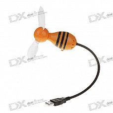 USB Powered Cute Bee Shaped Cooling Fan with Flexible Neck