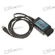 OBDII USB Car Diagnostic Cable - Black + Blue (DC 12V)