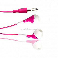 Trendy Pink In-Ear Earphones for Ipod and MP3 (3.5mm)