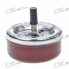 Classic Metal Spinning Ashtray (Brown)