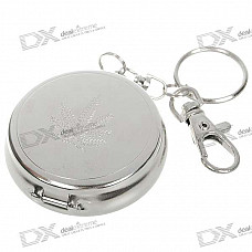 Mini Portable Pocket Metal Ashtray Keychain