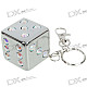 Mini Portable Dice Shaped Pocket Ashtray Keychain