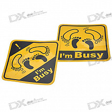 Light Reflective I am Busy Stickers - Style Assorted (4-Pack)