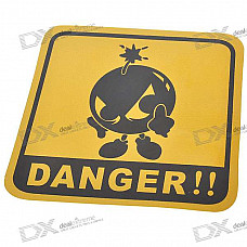 Light Reflective Danger Warning Label Stickers (4-Pack)