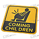 Light Reflective Coming Children Stickers (4-Pack)