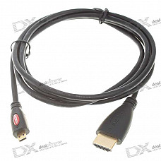Gold Plated 1080P HDMI Male to Micro HDMI Male Shielded Connection Cable (1.5M-Length)