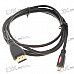 Gold Plated 1080P HDMI Male to Micro HDMI Male Shielded Connection Cable (1.5M-Length)