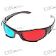 Re-useable Plastic Frame Resin Lens Anaglyphic Blue + Red 3D Glasses