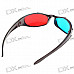 Re-useable Plastic Frame Resin Lens Anaglyphic Blue + Red 3D Glasses