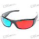 Re-useable Plastic Frame Resin Lens Anaglyphic Blue + Red 3D Glasses