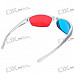 Re-useable Plastic Frame Resin Lens Anaglyphic Blue + Red 3D Glasses