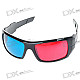 Re-useable Plastic Frame Resin Lens Anaglyphic Blue + Red 3D Glasses