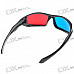 Re-useable Plastic Frame Resin Lens Anaglyphic Blue + Red 3D Glasses