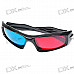 Re-useable Plastic Frame Resin Lens Anaglyphic Blue + Red 3D Glasses