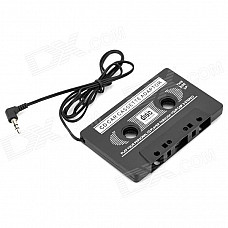 Universal Car Audio Cassette Adapter for MP3/MP3/Cell Phones/Ipod - Black (3.5mm Jack)