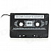 Universal Car Audio Cassette Adapter for MP3/MP3/Cell Phones/Ipod - Black (3.5mm Jack)