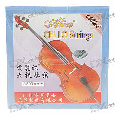 Steel + Spedex Alice Cello Strings Set (1-st/2-nd/3-rd/4-th)