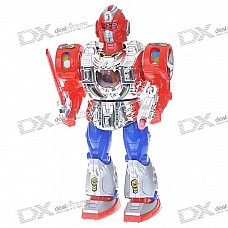 NO.861B Moving Robot Toy with LED Light and Sound Effects (3*AA)